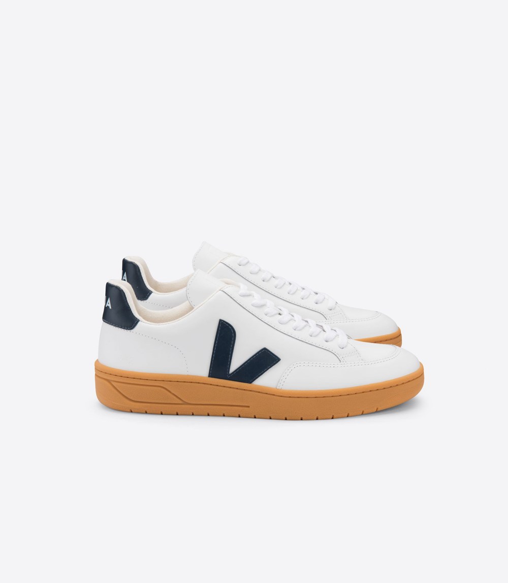 Veja Sneakers Womens - V-12 Leather - White - 4789GMCQW